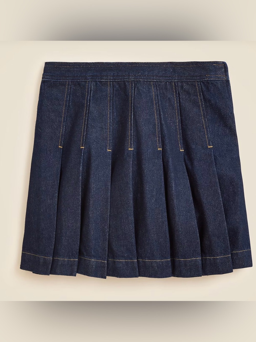 NWT J.Crew Pleated denim mini skirt sz 14